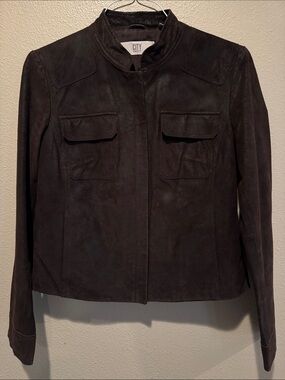 Dkny Dark Brown Leather Jacket